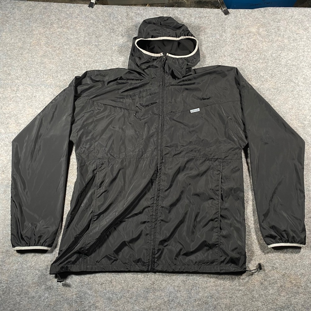 Nine Line Mens Black Windbreaker Hooded Jacket 3XL Lightweight‎ Flag Vented
